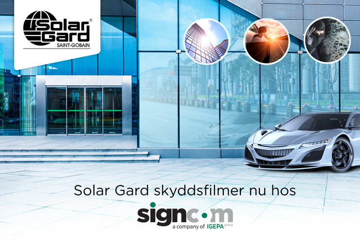 Saint-Gobain Solar Gard startar samarbete med Signcom